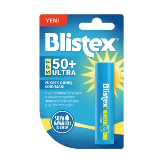 Blistex Ultra 50+SPF Yüksek Koruma & Nemlendirme Vitamin ve Antioksidan İçerikli Dudak Kremi 4.25 gr