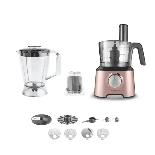 Karaca Mastermaid Power Multifunctional 10 in 1 Mutfak Robotu 2000W Rosegold