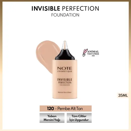 Note Invisible Perfection Fondöten 120 Pembe Alt Ton