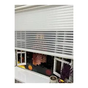 Çizgili Çift Mekanizmalı Tül Ve Stor Perde - Model 1 190x200 cm