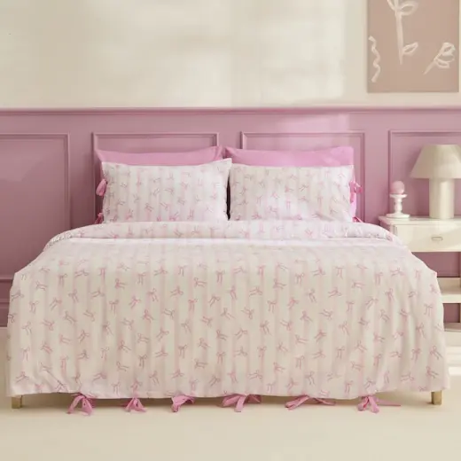 Karaca Home Ribelle %100 Pamuk Tek Kişilik Nevresim Takımı Pembe Pembe