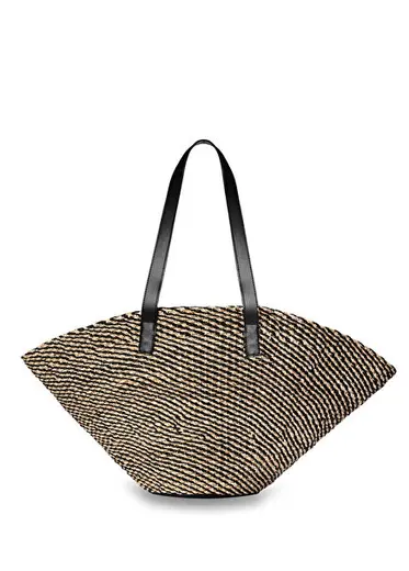 Sophia Raffia Black Tote Kadın El Çantası