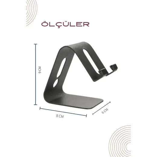 Mufamet Metal Masaüstü Telefon Tutucu Standı Hafif ve Taşınabilir Universal Tabletler İçin Ergonomik