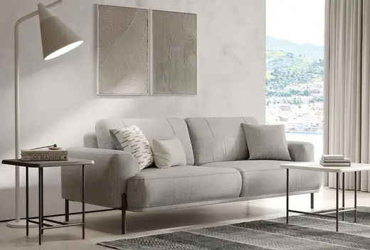 Varena 2'li Koltuk, Dokuma Kumaş, 55901 Açık Gri