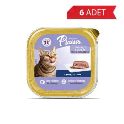 Plaisir Ezme Ton Balıklı Kısırlaştırılmış Kedi Konservesi 100gr (6 Adet)