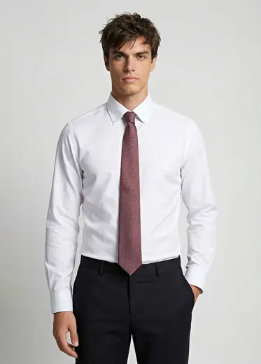 Non-Iron Beyaz Oxford Gömlek