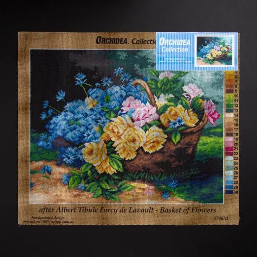 ORCHİDEA 40 x 50 cm Çiçek Sepeti Baskılı Goblen 2746M