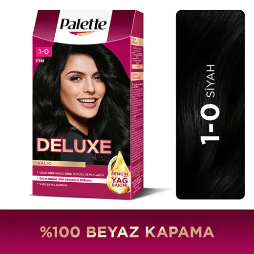 Palette Deluxe Saç Boyası 1-0 Siyah