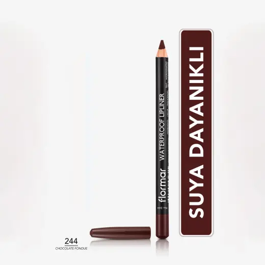 Flormar Suya Dayanıklı ve Yoğun Pigmentli Mat Dudak Kalemi 244 Chocolate Fondue