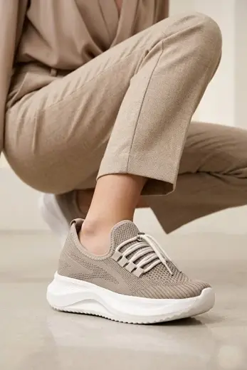 Elit Erd2611 Kadın Klasik Sneaker Vizon