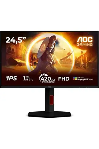25G4KUR 24.5" 420Hz 1ms HDMI DP AdaptiveSync HDR400 Pivot FHD Fast IPS Gaming Monitör