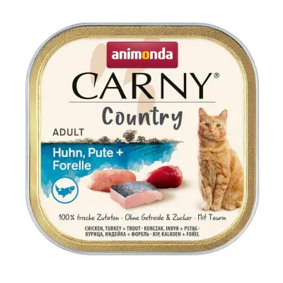 Animonda Carny Country Tavuklu Hindili ve Alabalıklı Yetişkin Kedi Konservesi 100gr