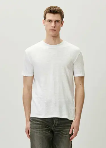 Clash Beyaz Keten T-shirt
