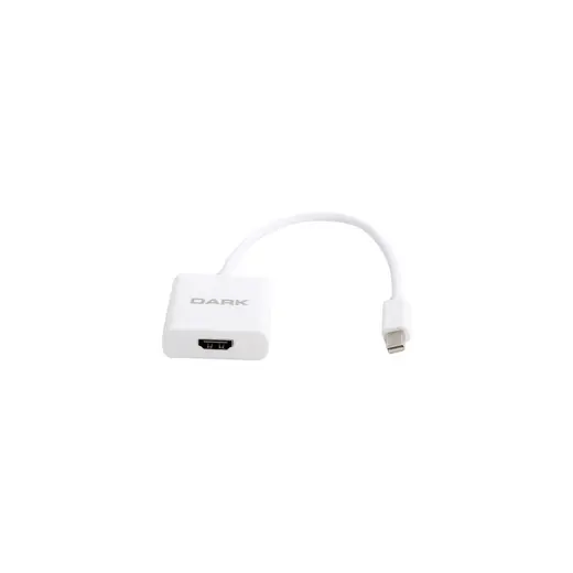 Dark Mini Display Port to HDMI (Dişi), 4K Çözünürlük, Tak Çalıştır, Beyaz Dönüştürücü (DK-HD-AMDPXHDMI)