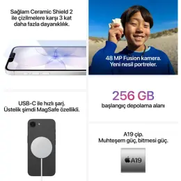 Apple iPhone 17e 256 GB Beyaz 6