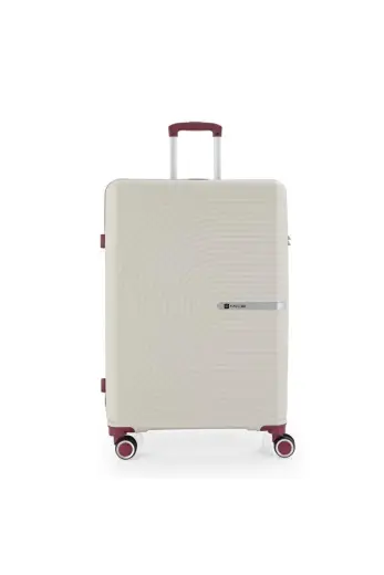 Bavul Büyük ve Kabin 2li Set Kırılmaz Silikon Valiz V374 Kemik/Mürdüm