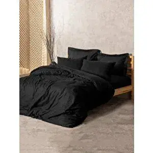 Cotton Box Plaid Ranforce Çift Kişilik Nevresim Takımı Siyah