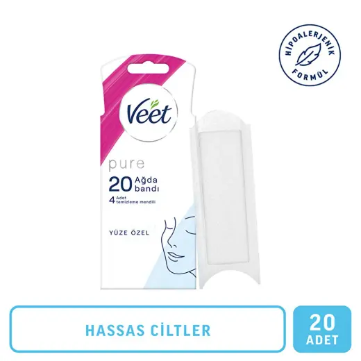 Veet Pure Yüz Ağda Bandı Hassas Ciltler 20'li
