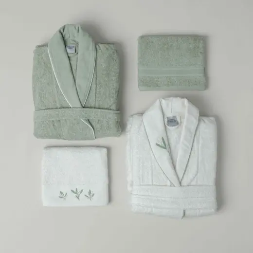 Linens Sage Pamuk 4'lü s/m- l/xl Bornoz Seti