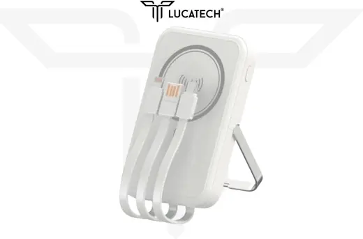 13.000 mAh 25W Magsafe Powerbank, Samsung S23+/S22 Ultra/S21 FE ile Uyumlu, Beyaz