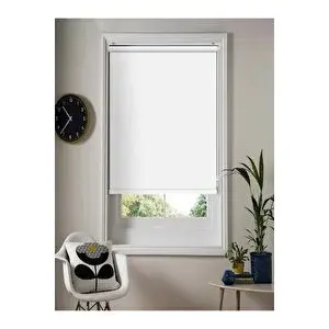 Kidmex Ithal Bambu Beyaz Stor Perde Etek Dilimsiz 150x200 cm