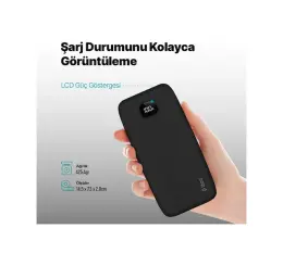 Ttec 2BB211 ChargeUp LCD 20.000 mAh Taşınabilir Hızlı Şarj Aleti/Powerbank 6