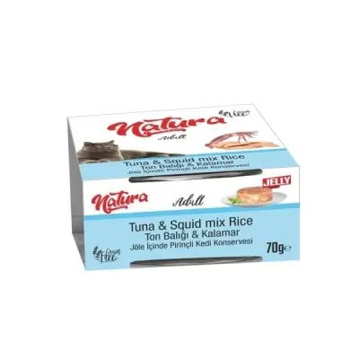 Natura Ton Balıklı ve Kalamarlı Yetişkin Kedi Konservesi 70gr