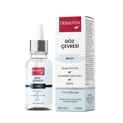Dermoten Hyalüronik Asit ve Dunaliella Salina Özlü Göz Çevresi Göz Altı Serumu 30 ml