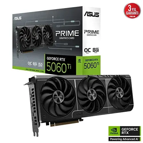 ASUS PRIME RTX5060Ti O8G 8 GB GDDR7 128Bit Ekran Kartı