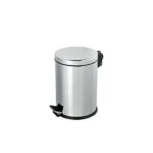 Omnisoft Plx3700-303 Krom Pedallı Paslanmaz Çöp Kovası 3 Lt