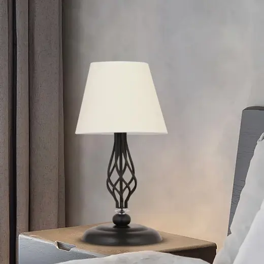 Apliqa Lupin Beyaz Şapkalı Siyah Masa Lambası Modern Tasarım Salon-yatak Odası Retro Abajur
