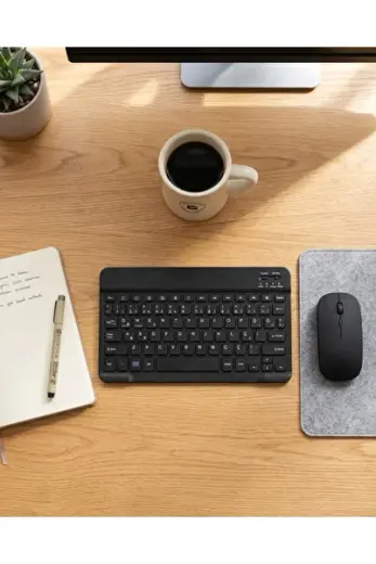 Kablosuz Klavye ve Mouse Kombosu Bluetooth Uyumlu Sessiz Set - Lisinya