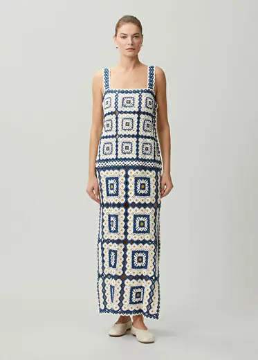 Dolly Krem Midi Elbise