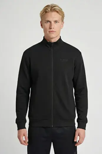 SABRINO FERMUARLI SWEATSHIRT Siyah Erkek Fermuarlı Sweatshirt