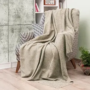 Latuda Home Latuda - Şönil Jakarlı Desen Kaymaz Çekyat Örtüsü Ve Koltuk Şalı Camel