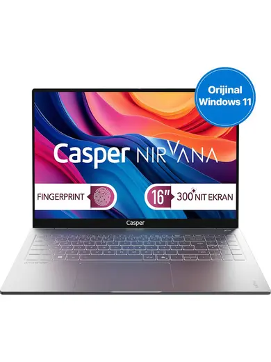 Casper Nirvana S100 300NIT Intel Core Ultra 7-255H 24 GB DDR5 1 TB SSD 16" W11H Laptop S100.255H-CF00A-G-F