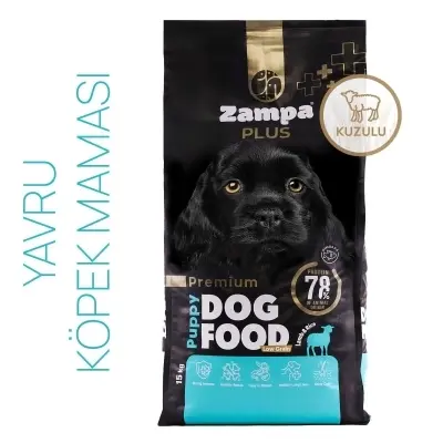 Zampa Plus Premium Kuzu Etli ve Pirinçli Yavru Köpek Maması 15kg