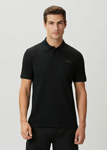 Regular Fit Siyah Polo Yaka T-shirt