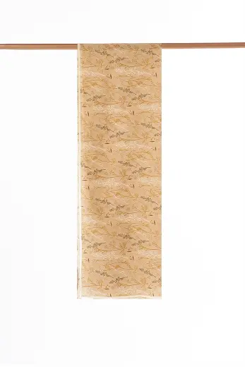 Minimal Pattern Silk Scarf Beige