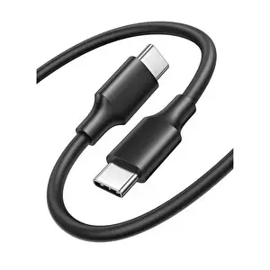 Bix BX-UC02C 60 W Type-C To Type-C 1 M Siyah Hızlı Şarj ve Data Kablosu
