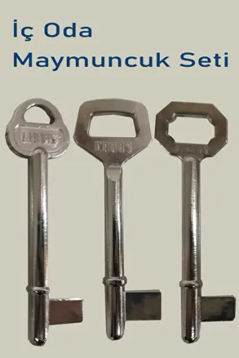 Maymuncuk Oda Kapısı Anahtarı 3 Lü Set Kale, Ito, Hok,şahsuvar