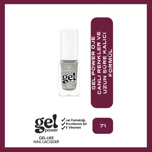 Golden Rose Power Gel Like Nail Oje No: 71