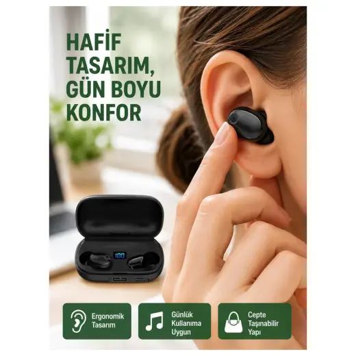 Aslanoğlu Store Mey Ithalat® Telefon Şarj Destekli 1800 Mah A10S Tws Kablosuz Kulak Içi Kulaklık Yeni Nesil