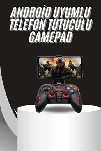 Mey İthalat® Kablosuz Oyun Kolu Bluetooth Joystick Gamepad Android Uyumlu