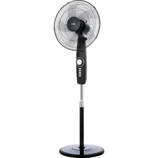 F49 Siyah 16 Inç 50W 4 Kademe 5 Pervane Döner Başlıklı Vantilatör