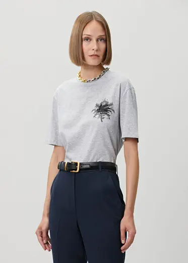 Gri Logolu T-shirt