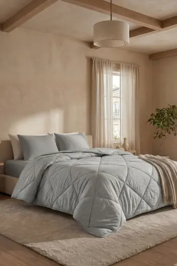 Formeya Antrasit Gri Soft Kışlık Yorgan Tek Kişilik 155X215