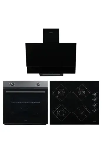 Line Siyah 3 Lü Ankastre Set (ed401-eo320-ef200)