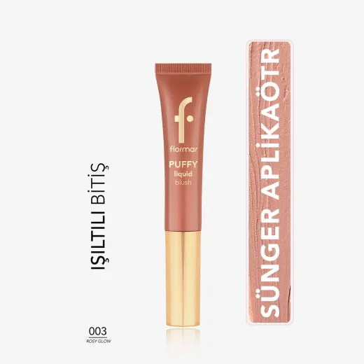 Flormar Puffy Liquid Blush Likit Allık 003 Rosy Glow