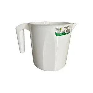 POLYTIME Polytime Plastik Bej Ölçekli Maşrapa - 1.5 Litre